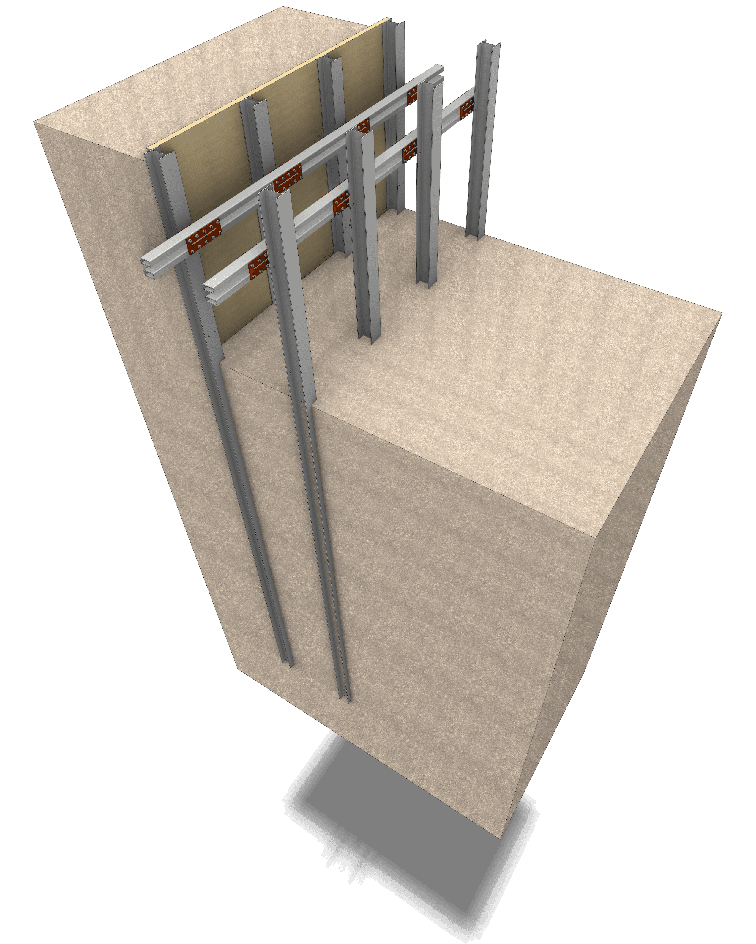 전,후열 띠장 배치