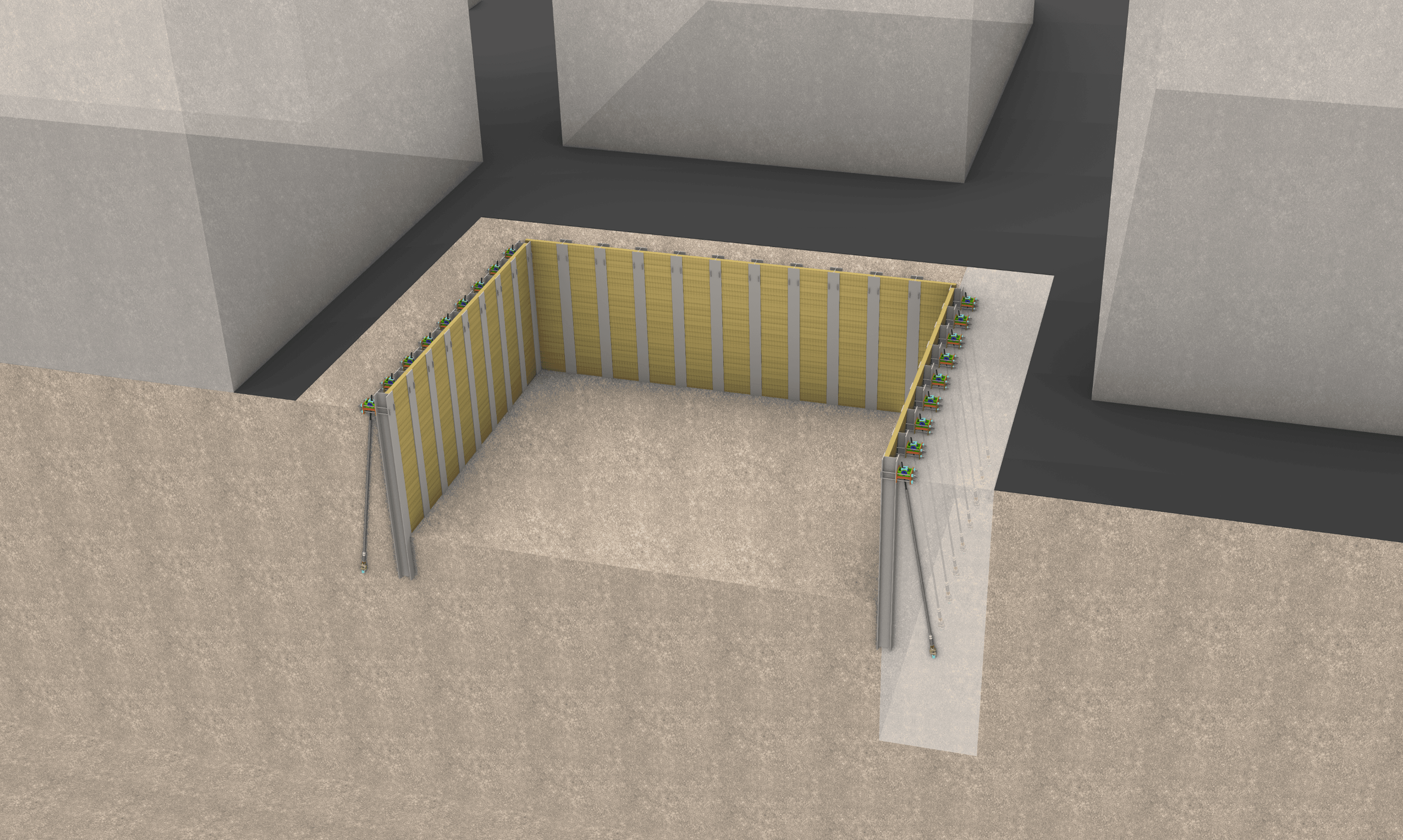 시공개요 - 고각앵커 흙막이