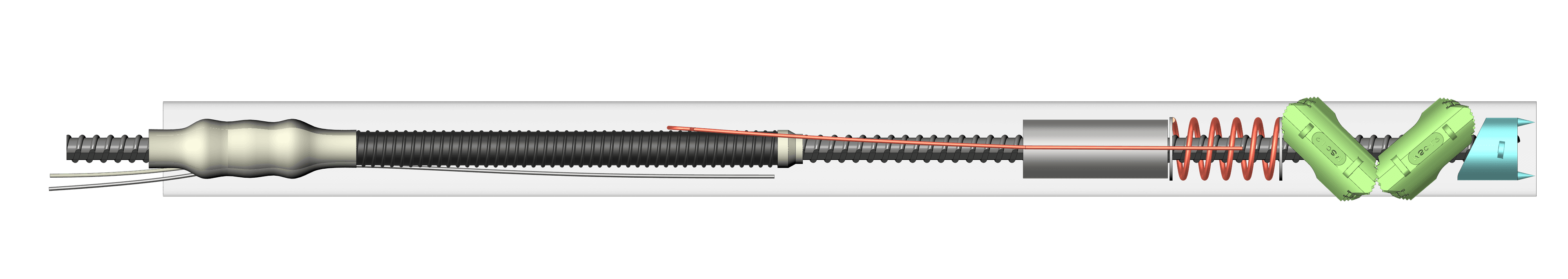 고정핀 제거 - 정착체 끼임