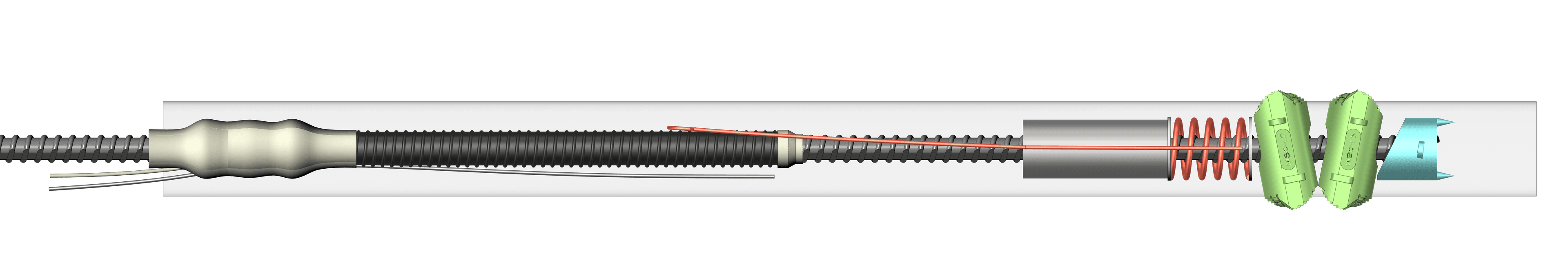 보강재 회전 잠금 및 체결 - 정착제 압착