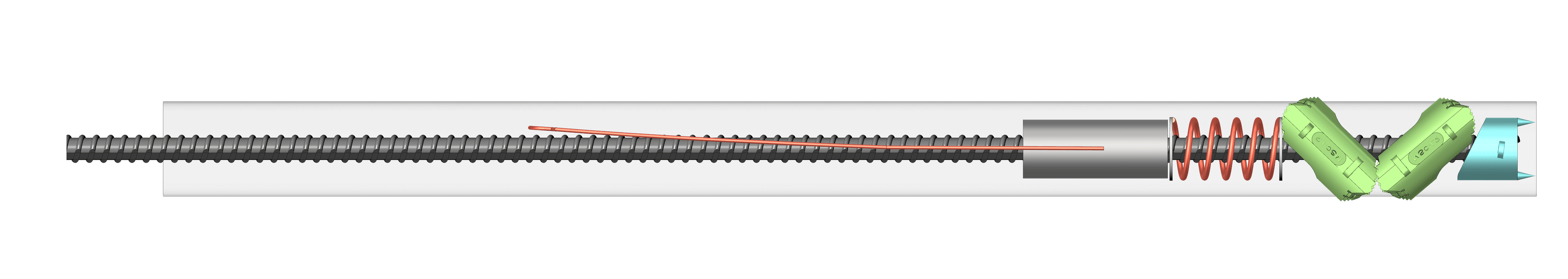 고정핀 제거 - 정착체 끼임