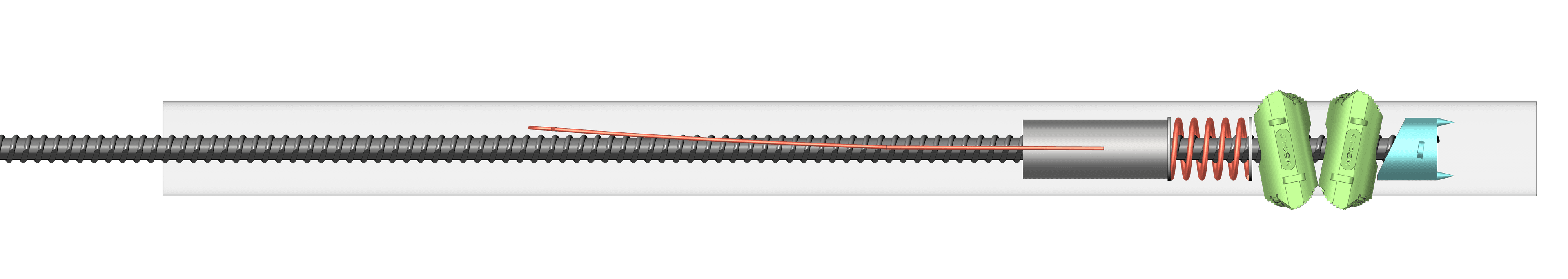 보강재 회전 잠금 및 체결 - 정착체 압착